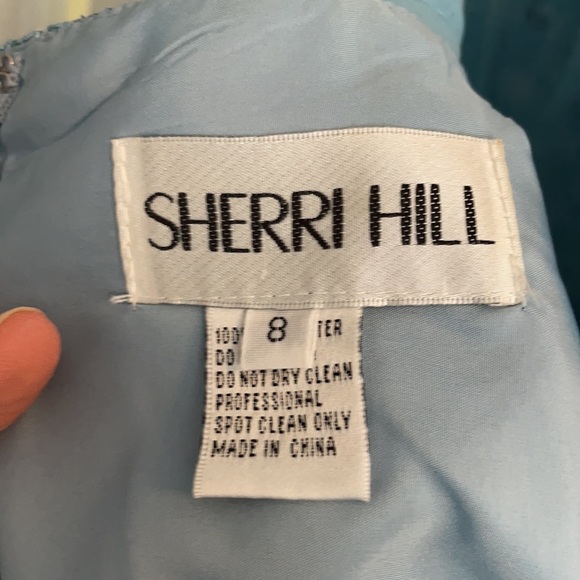 Beautiful Sherri Hill, Light blue, hoco, prom, semi-formal - Picture 6 of 8